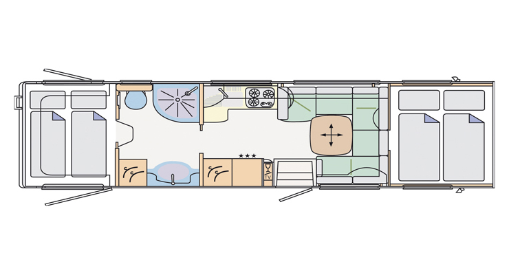 2010 Concorde Cruiser 840HR Floorplan Layout