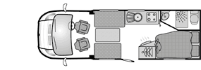 2011 Season Bessacarr E450 Motorhome Day Layout