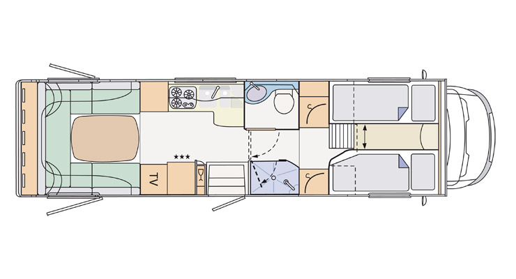 2011 Concorde Cruiser Daily 891RL Floorplan Layout