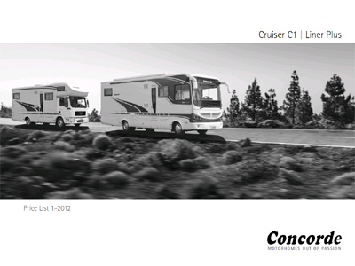 2012 Concorde Crusier C1 Liner Plus Pricelist PDF Download