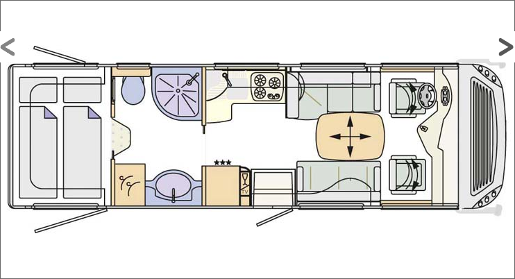 2012 Concorde Charisma Classic 790H Motorhome Floorplan Layout
