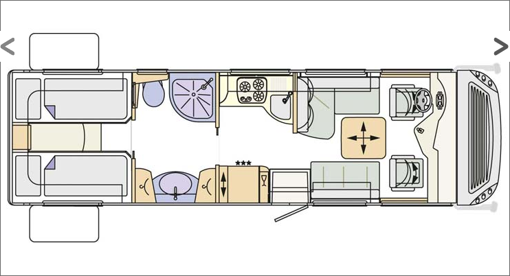 2012 Concorde Charisma Three 850L Motorhome Floorplan Layout