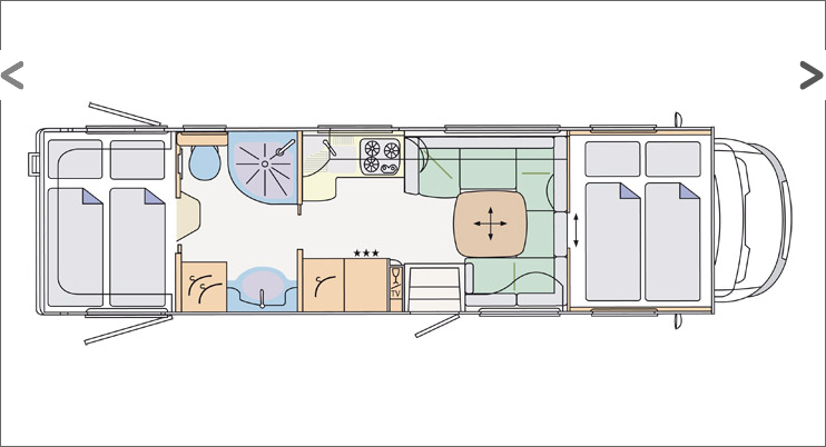 2012 Concorde Cruiser 890HR Coachbuilt Motorhome Floorplan Layout