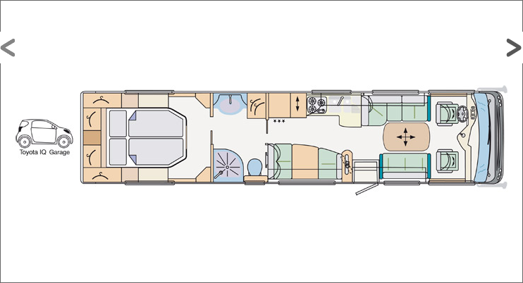 2012 Concorde Liner Plus 1090iQ A-Class Motorhome Floorplan Layout