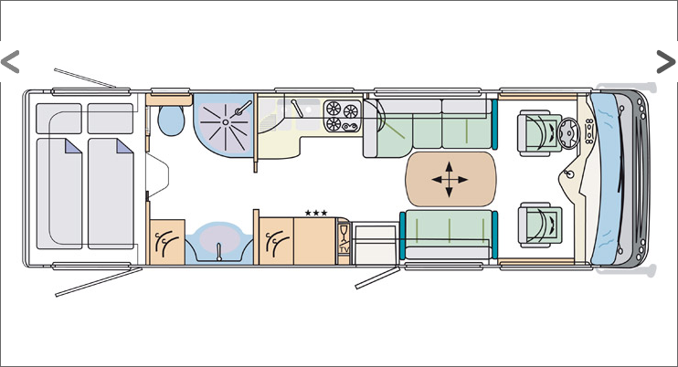 2012 Concorde Liner Plus 840H A-Class Motorhome Floorplan Layout