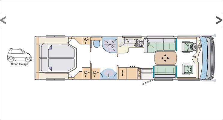 2012 Concorde Liner Plus 990G A-Class Motorhome Floorplan Layout