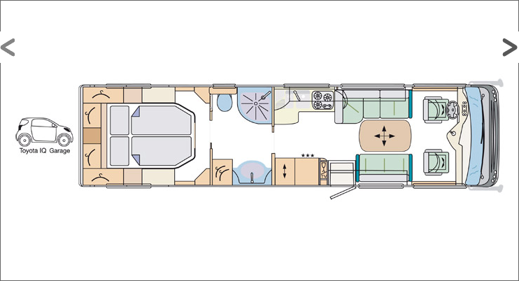 2012 Concorde Liner Plus 990iQ A-Class Motorhome Floorplan Layout