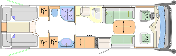 2014 Concorde Liner 940LS A-Class Motorhome Floorplan Layout