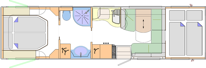 2015 Concorde Cruiser 940M Coachbuilt Motorhome Floorplan Layout