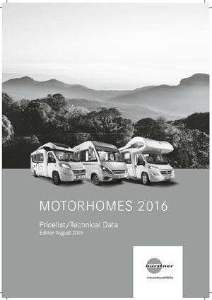 2016 Burstner Motorhome Technical Specification Pricelist PDF Download