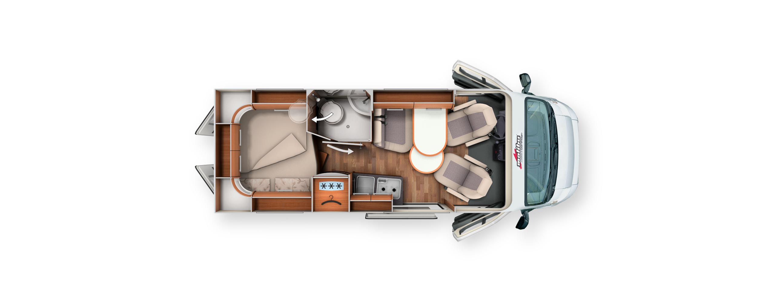 2017 Malibu Van 600 DB Motorhome Layout