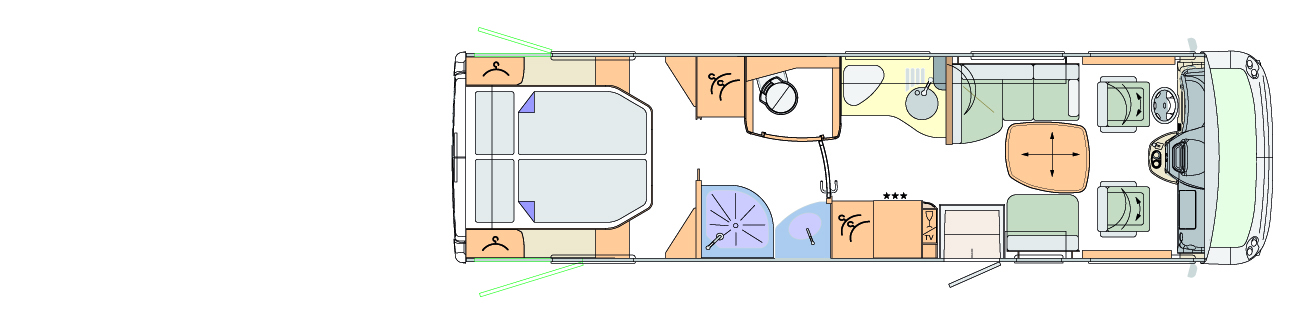 2017 Concorde Carver 894M Motorhome Floorplan Layout