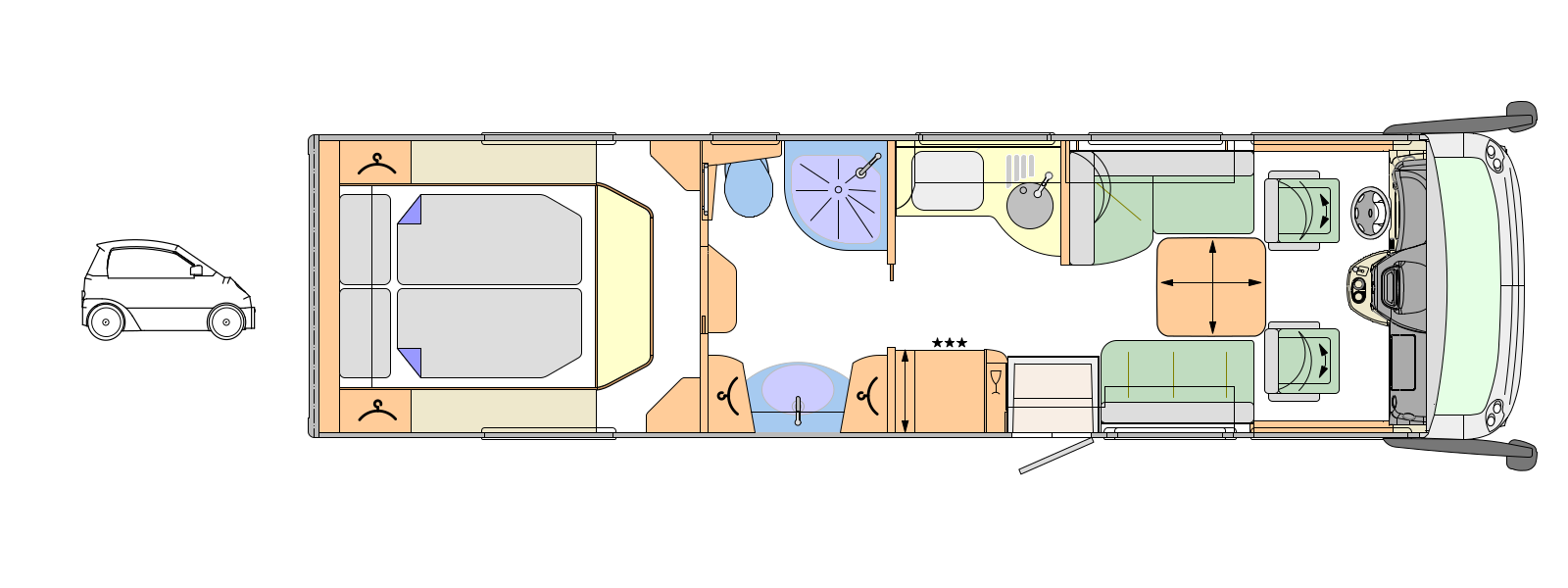 2018 Concorde Charisma 920G A-Class Motorhome Floorplan Layout