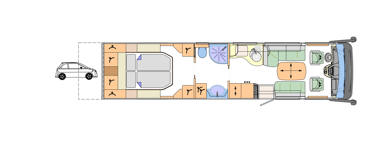2018 Concorde Liner Plus 1060GMax A-Class Motorhome Floorplan Layout