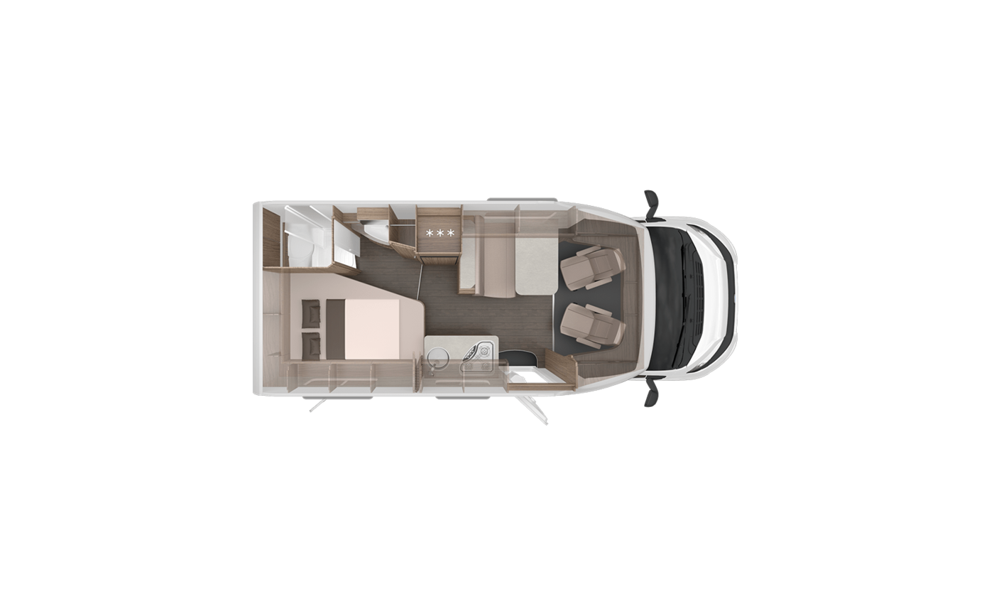 2018 Knaus Live Ti 590 MF Low-Profile Motorhome Day Layout