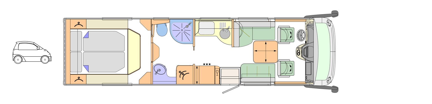2019 Concorde Charisma 920G A-Class Motorhome Floorplan Layout