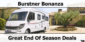 Burstner Bonanza - Great Deals on End of Season Burstner Motorhomes