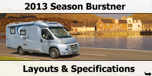 2013 Season Busrtner Motorhomes Layouts and Specifications