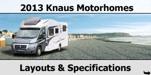 2013 Season Knaus Motorhomes Layouts and Specifications