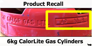 CalorLite Lite Gas Cylinder Recall