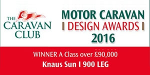 Knaus Sun I 900 LEG Wins Motorhome Design Award