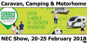 Caravan, Camping & Motorhome Show, NEC, 20-25 February 2018