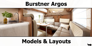 2019 Burstner Argos Coachbuilt Models and Layouts