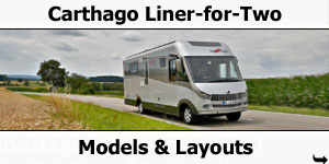 2019 Carthago Liner-For-Two A-Class Motorhomes Models and Layouts