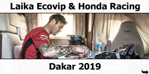 Laika Ecovip and Honda at 2019 Dakar Race