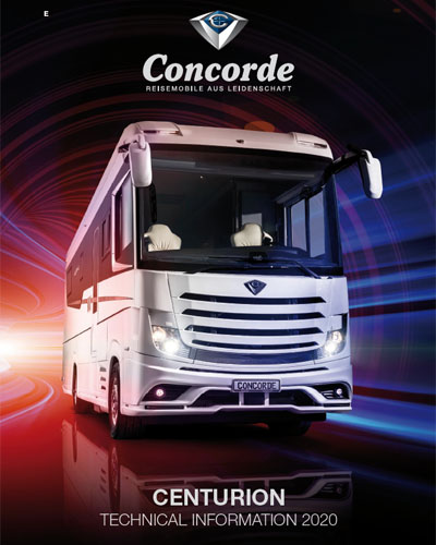 2020 Concorde Centurion Motorhome Technical Specification Downloads