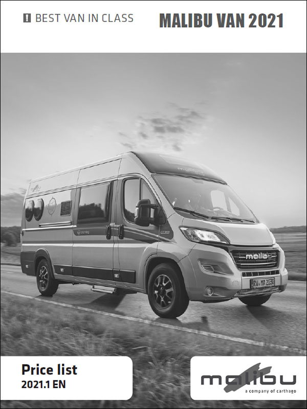2021 Malibu Camper Vans Motorhome Technical Specification Downloads