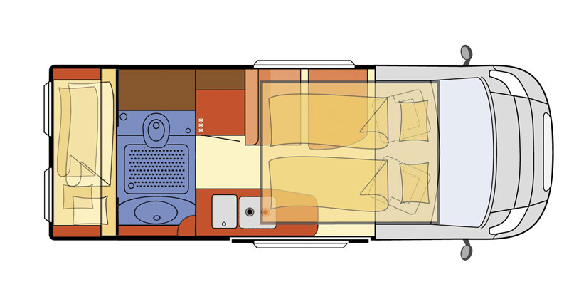 Globecar Vario 545 Motorhome Layout Floorplan