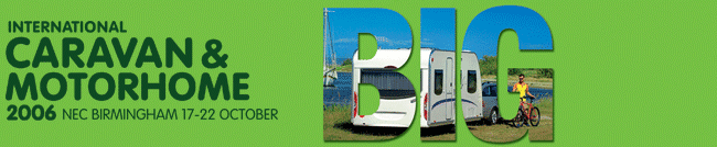 International Caravan & Motorhome Show NEC Birmignham Logo with Dates