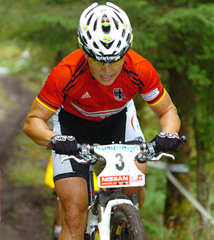 Olympian Sabine Spitz Racing on Her Mountain Bike