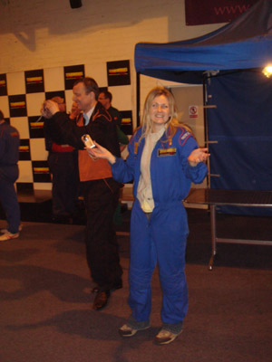 Team Dometic front-runner, Annabel Hayden sporting the latest in triple layer Nomex racing overalls