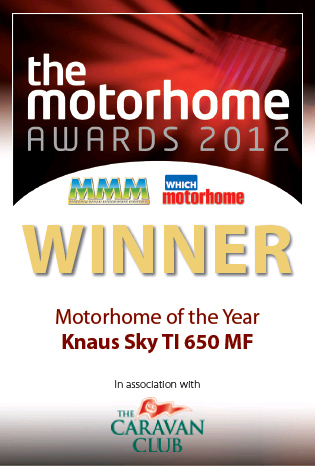 Knaus Sky 650 TI Motorhome of The Year Award