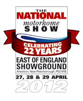 The National Motorhome Show Peterborough April 2012 Logo